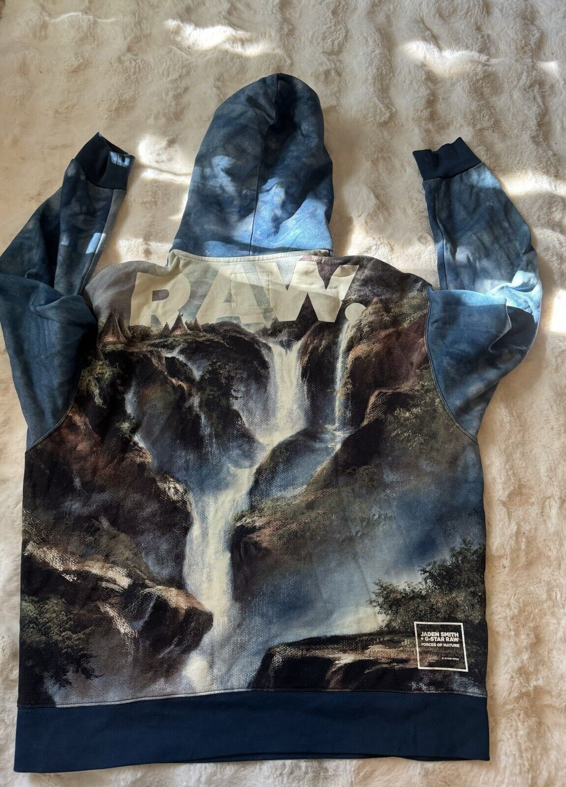 G-Star Jaden Smith Cyber Water Forces Of Nature Hoodie Raw Denim