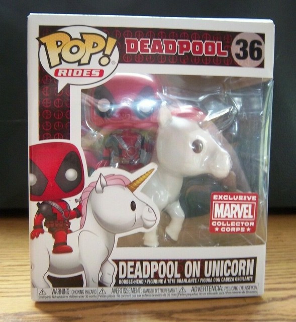 deadpool riding unicorn pop
