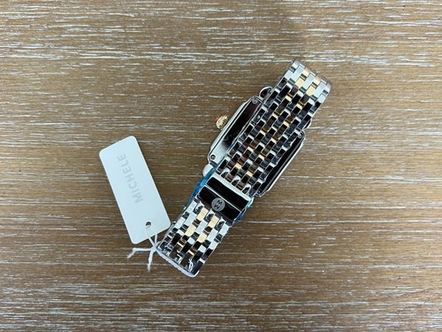 NEW MICHELE DECO MID DIAMOND MOP DIAL GOLD TWO TONE WATCH MWW06V000042 - Picture 8 of 9
