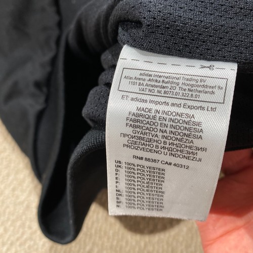 Adidas Tracksuit Top Womens Medium 10 UK Oversized Black Glanzanzug Track Jacket - Picture 12 of 14