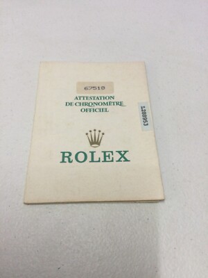 Used Rolex guarantee 67518 L | eBay