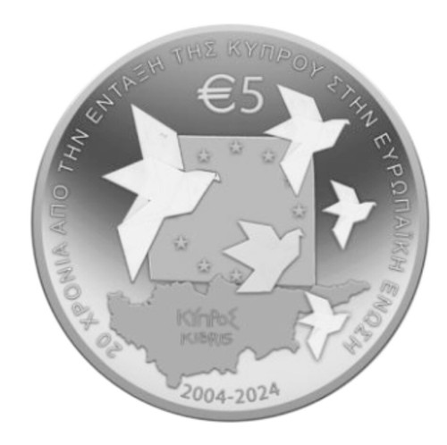 Coffret 5€ Argent 925 Chypre 2024 20 Ans Euros - Afbeelding 2 van 2