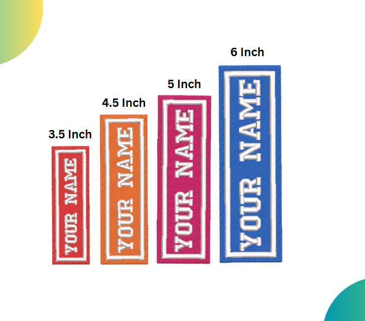 BESTSELLER Name Tag Patch Custom Names -Variety Colors and Size - Iron on/Sew on
