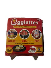 Egglettes Egg Cooker Hard Boiled Egg Pods, Set of 4, As Seen on TV - New