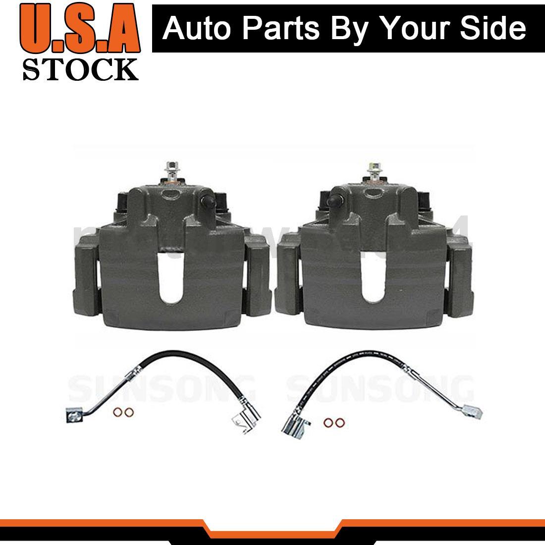 Front Brake Hose Line with Calipers for 2001-2004 Dodge Stratus