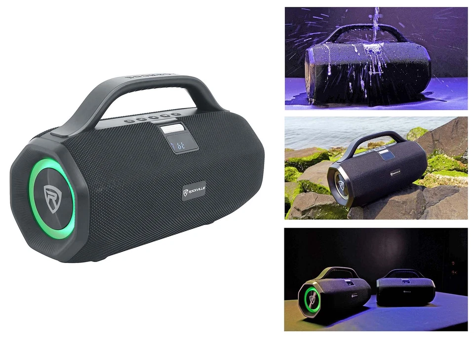 Rockville SONIC 50L Large Portable Bluetooth Party Speaker, Big Bass/LED/Mic In