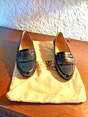 Mocassins A Franges Noirs J. M. WESTON - Neuves - T 4.5 D - VINTAGE - - Photo 1/4
