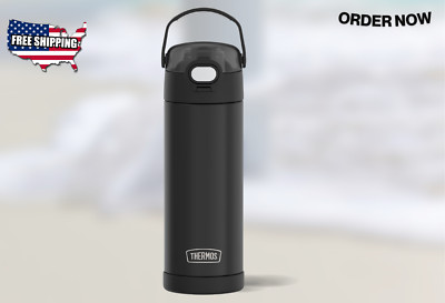 THERMOS FUNTAINER 16oz Stainless Steel Vacuum Insulated Bottle, Black Matte