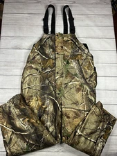 Vintage RedHead Camo Bibs Overalls Mens Size L Bone Dry Mountain Stalker Flaws