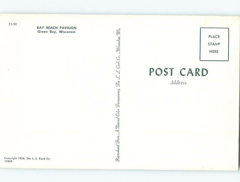 Unused Pre1980 BAY BEACH PAVILION Green Bay Wisconsin WI make an