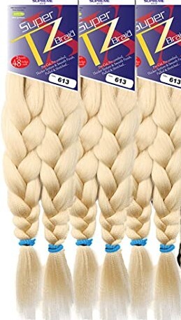 3 Packs of SUPER X TZ BRAID (TEASED 2 BUNDLES/PACK) Color 613 NEW COLORS AVAILABLE NOW! SUPER XPRESSION TZ BRAID (TEASED&  main image 3