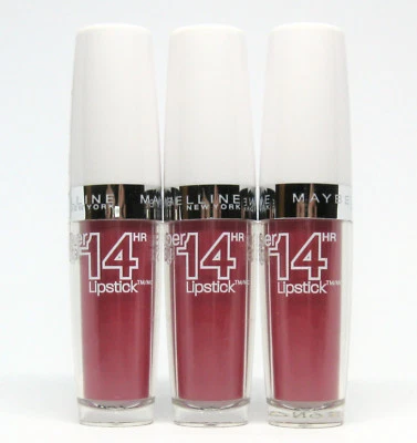 3 x MAYBELLINE Super Stay 14 HR Lipstick / Lippenstift - INFINITELY FUCHSIA 160