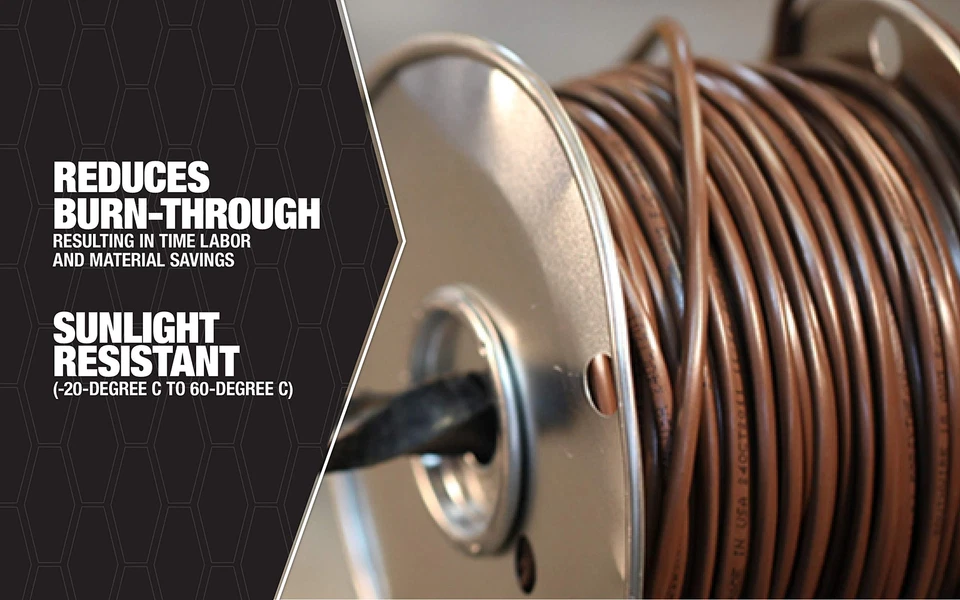 Southwire Calibre 18 5 Conductores Termostato Cable Clase 2 Alimentación Limitada Cable Marrón Foto 4 de 4