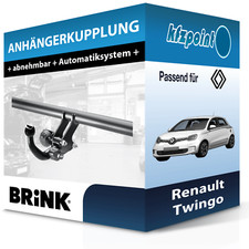 Für Renault Twingo 09.2014-02.2019 BRINK Anhängerkupplung abnehmbar neu