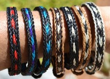 100% Braided Horsehair Bracelet - 3 Strand - Various Colors ** Great Gift **