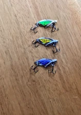 THREE (3) Reef Runner Cicadas 1/4 ounce and assorted Colors-New other no package