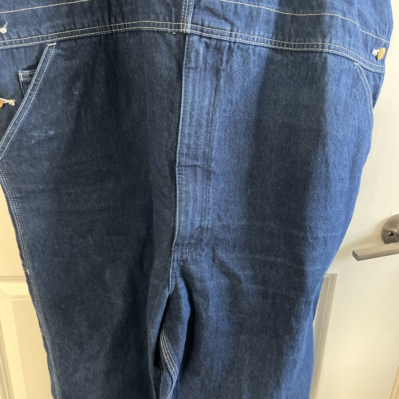 Carhartt Denim Bib Overall Blue Jean Unlined Work Chore R08 DNM Men’s