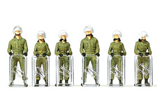 Preiser 10395 Bereitschaftspolizei im Einsatzanzug 6 Figuren H0 1:87 Neu