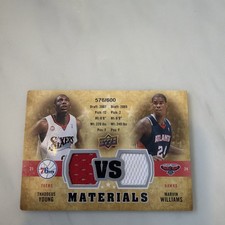 2009-10 Upper Deck Thaddeus Young Marvin Williams Dual Game Used Jersey /600