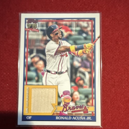 Topps 2026 Series 1 1991 Relic Ronald Acuña Jr. Game Used #91R-RAJ Braves