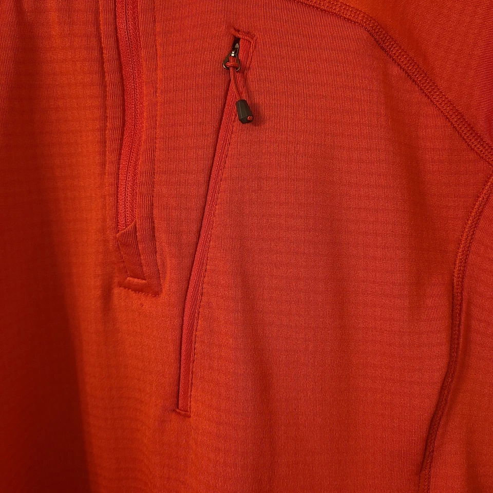 Pullover Outdoor Research Vigor para mujer M mediano 1/4 cremallera polar rejilla gofre rojo Foto 3 de 4