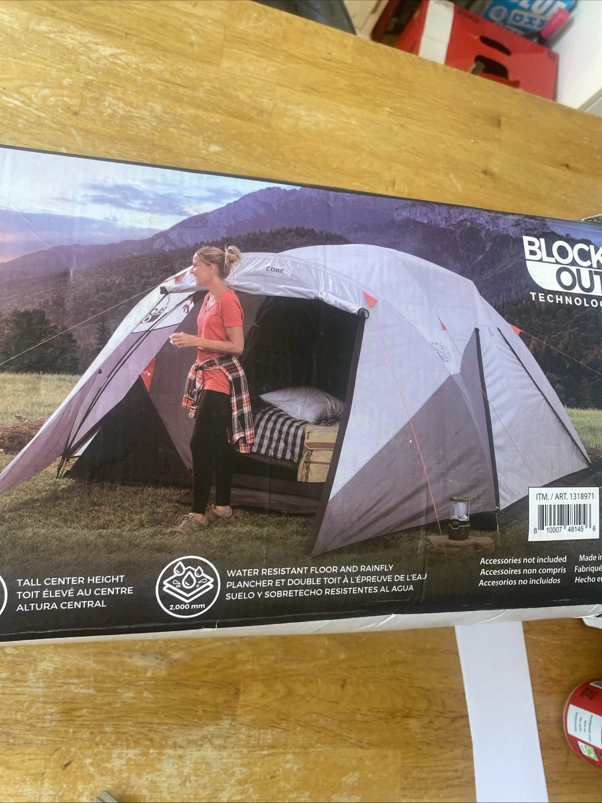 Core Equipment 40342 6-Person Instant Cabin Blockout Tent, Multicolor