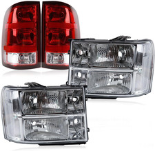2007-14 GMC Sierra 1500 2500 3500 Headlights Tail Lights Kit Compatible