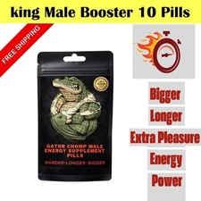 10 Capsule Gator chomp king Male Booster Pills EXTREME ENHANCE for # Him/Her!