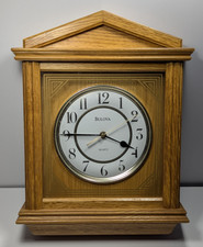 Vintage Bulova Quartz Wall Clock Square Recta...