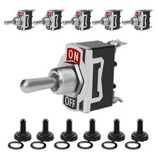 Toggle Switch 12V, Heavy Duty 120V SPST ON Off Rocker Switch, 2 Pin SPDT Mari...