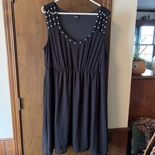 Womens Size 18/20 Black Studded Sundress By Torrid(2)