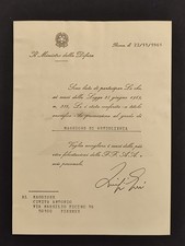 LUIGI GUI AUTOGRAFO LETTERA FIRMATA ORIGINALE DEMOCRAZIA CRISTIANA DC