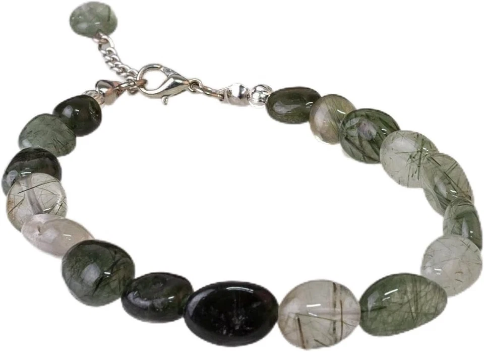 Sofisticada Pulsera Piedra Cuarzo Rutilado 18cm - Hecha a Mano, Patrones Únicos Foto 2 de 3