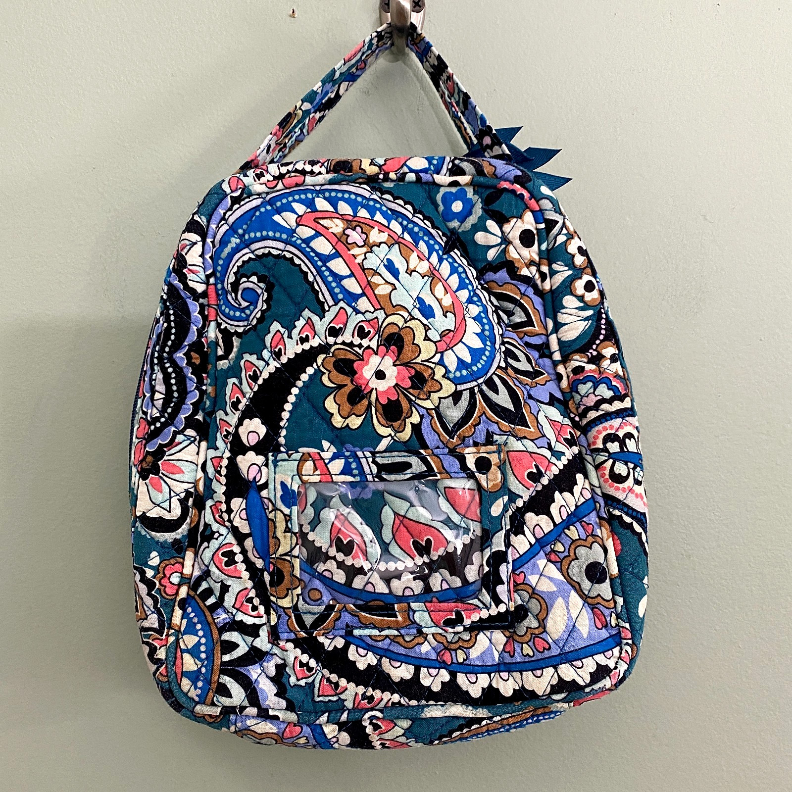 Quilted Paisley Insulated Multicolor Top Handle Zip