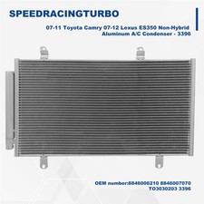 ALUMINUM AIR CONDITIONING A/C CONDENSER FOR 2005-2016 AVALON CAMRY ES350 3396