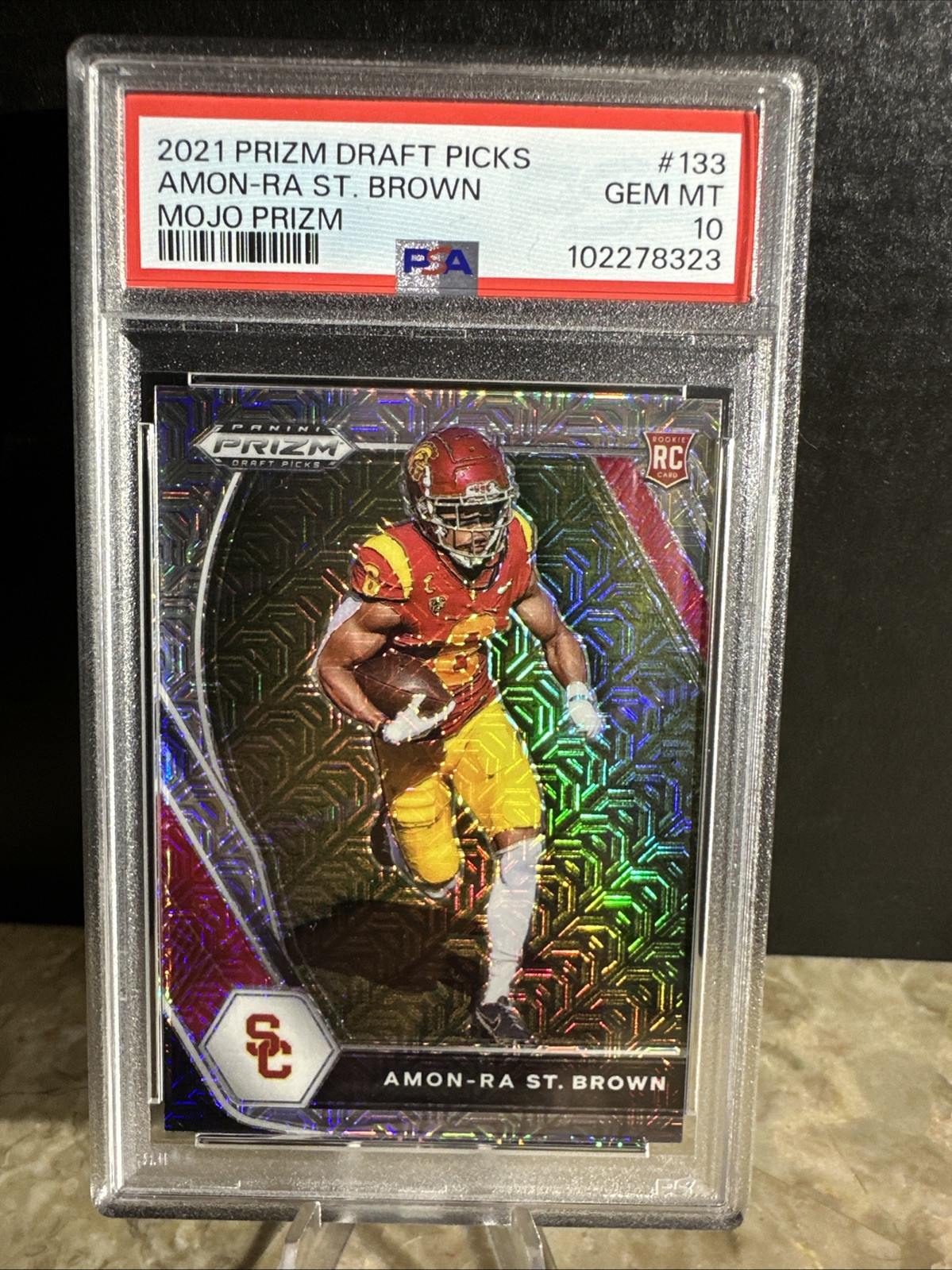 Amon-Ra St. Brown Panini Prizm Draft Picks #133 Mojo