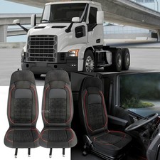 2PCS Semi Truck Beaded Seat Covers Massage Cooling Cushion For Mack Anthem Truck