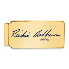 Gold-plating over Sterling Silver Richie Ashburn Hall of Fame Signature Epoxy Mo