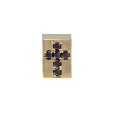 K18 Yellow Gold Black Diamond Cross Pen Head YG.BDKihei