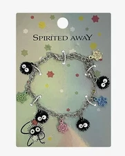 Studio Ghibli Spirited Away Soot Sprite Charm Bracelet Licensed New w/Tag