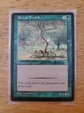 MTG Magic The Gathering Card Rowan Treefolk Summon Creature Green Portal 1997
