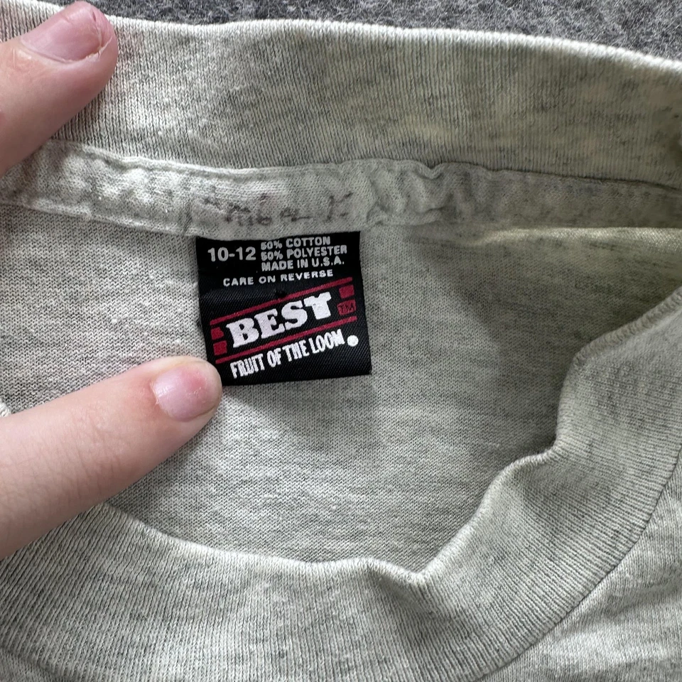 Camisa De Colección Las Vegas Dont Bug Me Juvenil Gris Medio Gráfico Años 90 EE. UU. Y2k SS Foto 4 de 4