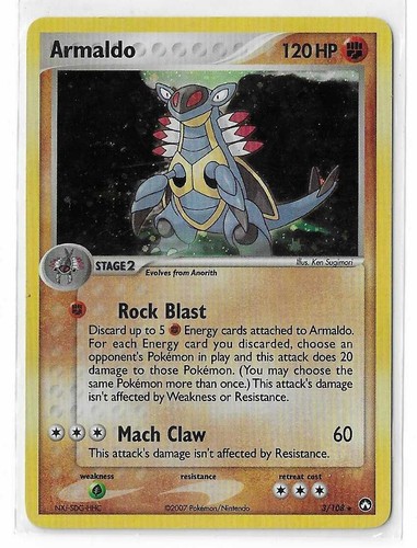 Armaldo 3/108 Power Keepers Holo Ruby & Sapphire Pokemon TCG Card NM