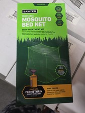 Sawyer Mosquito Bed Net With Treatment Kit, Fine Mesh, Dark Color, Free Shipping