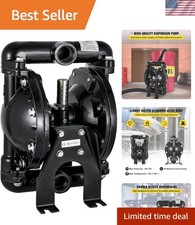 Air-Operated Double Diaphragm Pump 1 inch Inlet Outlet Aluminum 35 GPM Max 12...