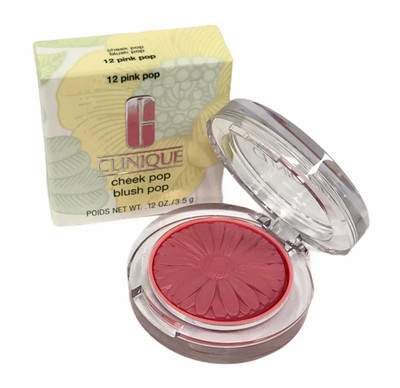 Clinique Cheek Pop Blush Pop - 12 PINK POP - Full Size 0.12 Oz/ 3.5g New in Box