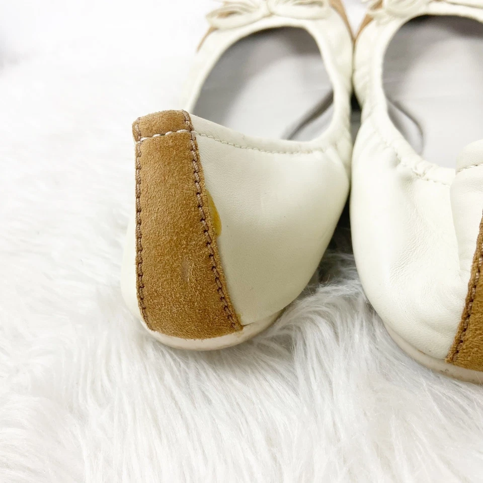 Tignanello 8 M Mujer Beige Crema Tgnimble Cuero Gamuza Pisos Foto 4 de 4