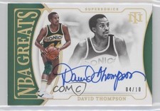 2021 National Treasures NBA Greats Signatures Gold 4/10 David Thompson Auto s3g