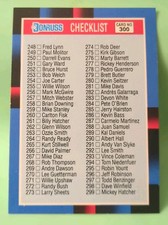 1989 Donruss Baseball's Best Checklist Card Checklist #300