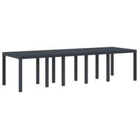 Gartentisch Poly Rattan Anthrazit Rechteckig 300X100X73 Cm Outdoor